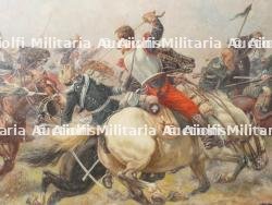 Huile sur toile d'un combat de 1870 entre cuirassiers et uhlans par Henri Grobet en 1905 — photo 4