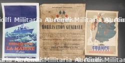 Affiches Chantiers de la Jeunesse, Marine et Mobilisation générale 1939