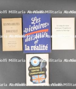 Lot de 5 publications de propagande anti alliés en langue française
