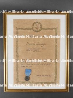 Médaille d’argent pour la Valeur Militaire. Silver medal for Military Valor.