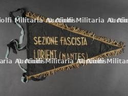 Fanion de la section fasciste de Lorient Nantes. Lorient Nantes fascist section pennant.
