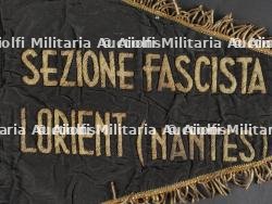 Fanion de la section fasciste de Lorient Nantes. Lorient Nantes fascist section pennant. — photo 2