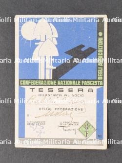 Lot de cartes de membres d’associations fascistes. Batch of membership cards for fascist associations. — miniature 2