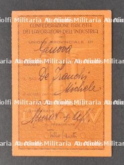 Lot de cartes de membres d’associations fascistes. Batch of membership cards for fascist associations. — miniature 3