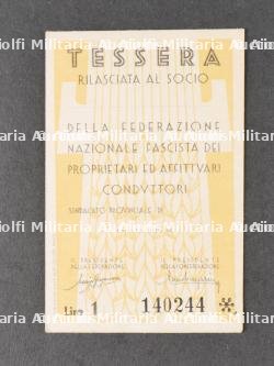 Lot de cartes de membres d’associations fascistes. Batch of membership cards for fascist associations. — miniature 5