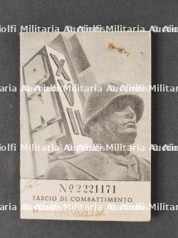 Lot de cartes de membres d’associations fascistes. Batch of membership cards for fascist associations. — photo 8