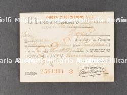 Lot de cartes de membres d’associations fascistes. Batch of membership cards for fascist associations. — photo 30
