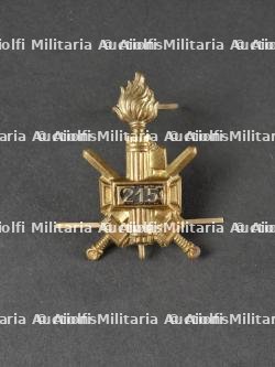 Insigne de casque tropical de la 215ème Cohorte de Chemises Noires. Tropical helmet badge of the 215th Black Shirt Cohort. — photo 1