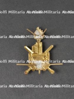 Insigne de casque tropical de la 215ème Cohorte de Chemises Noires. Tropical helmet badge of the 215th Black Shirt Cohort. — miniature 2