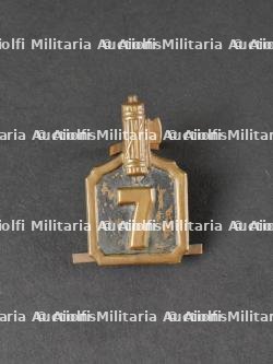 Insigne de fez du 7ème bataillon du groupe Aftal de la Jeunesse Arabe du Licteur en Lybie. Fez badge of the 7th battalion of the Aftal group of the Jeunesse Arabe du Licteur in Libya.