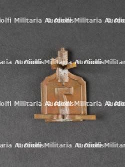 Insigne de fez du 7ème bataillon du groupe Aftal de la Jeunesse Arabe du Licteur en Lybie. Fez badge of the 7th battalion of the Aftal group of the Jeunesse Arabe du Licteur in Libya. — miniature 2