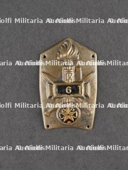 Insigne de calot de la 6ème Légion de Chemises Noires. 6th Black Shirt Legion cap badge.