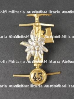Insigne de Fez ou de casque tropical de la Milice des Frontières. Fez or tropical helmet badge of the Frontier Militia.