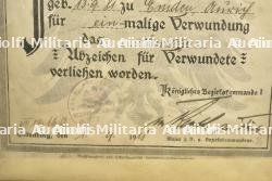 Diplôme de la médaille des blessés. Diploma for the wounded. — miniature 2