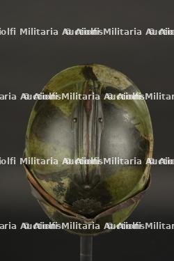 Casque Adrian 1915 artillerie camouflé. Camouflaged Adrian 1915 artillery helmet. — photo 3