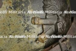 Casque Adrian 1915 artillerie camouflé. Camouflaged Adrian 1915 artillery helmet. — photo 5