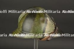 Casque Adrian 1915 artillerie camouflé. Camouflaged Adrian 1915 artillery helmet. — photo 6