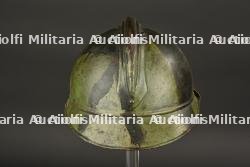 Casque Adrian 1915 artillerie camouflé. Camouflaged Adrian 1915 artillery helmet. — miniature 7