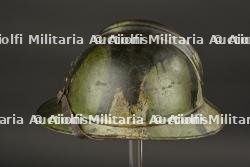 Casque Adrian 1915 artillerie camouflé. Camouflaged Adrian 1915 artillery helmet. — miniature 8