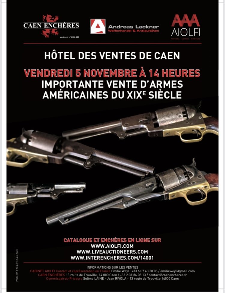Superbe collection d’armes à feu et de souvenirs historiques des USA au XIXe siècle