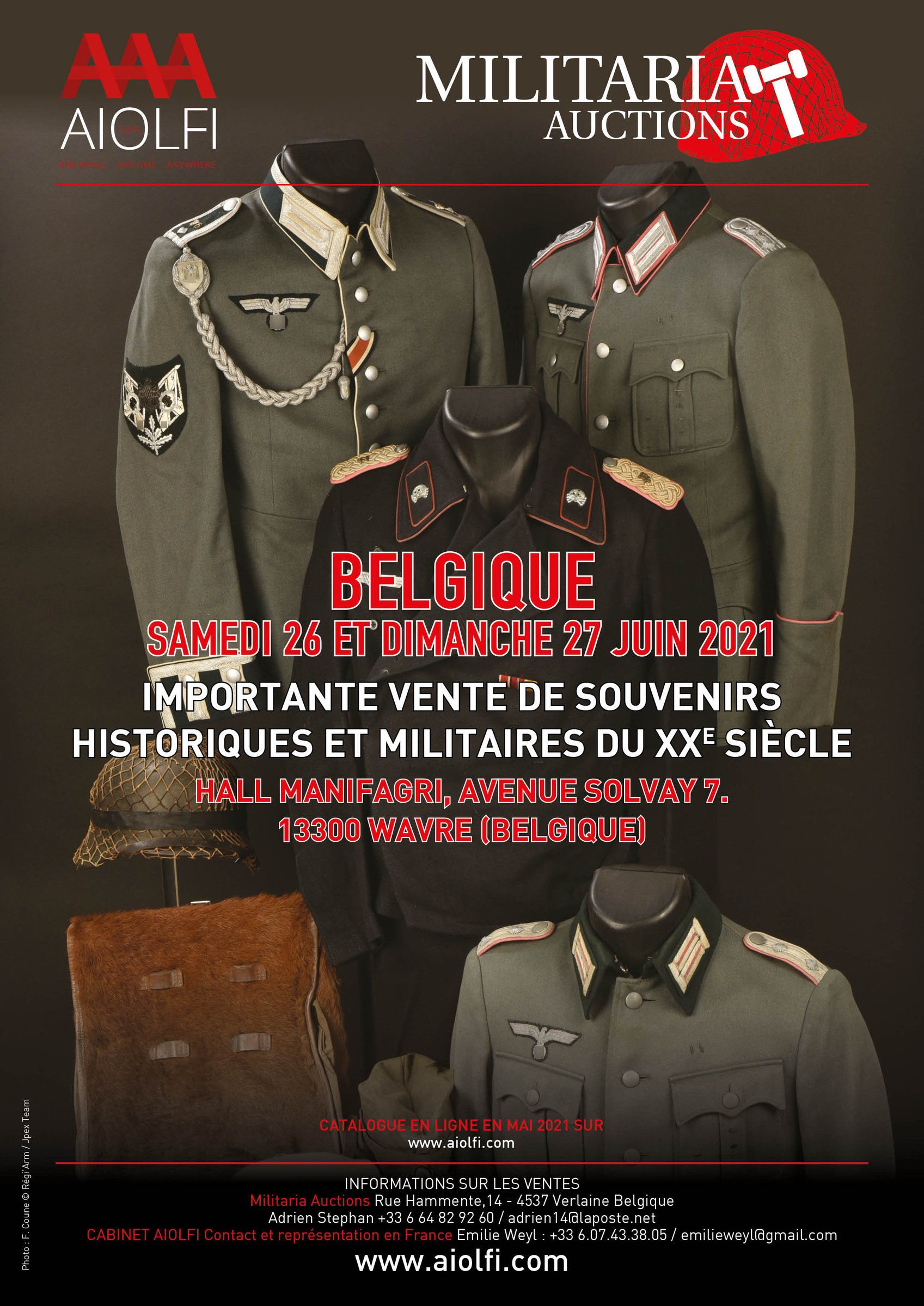 Belgique - Importante vente de souvenirs historiques et militaires du XXe Siècle
