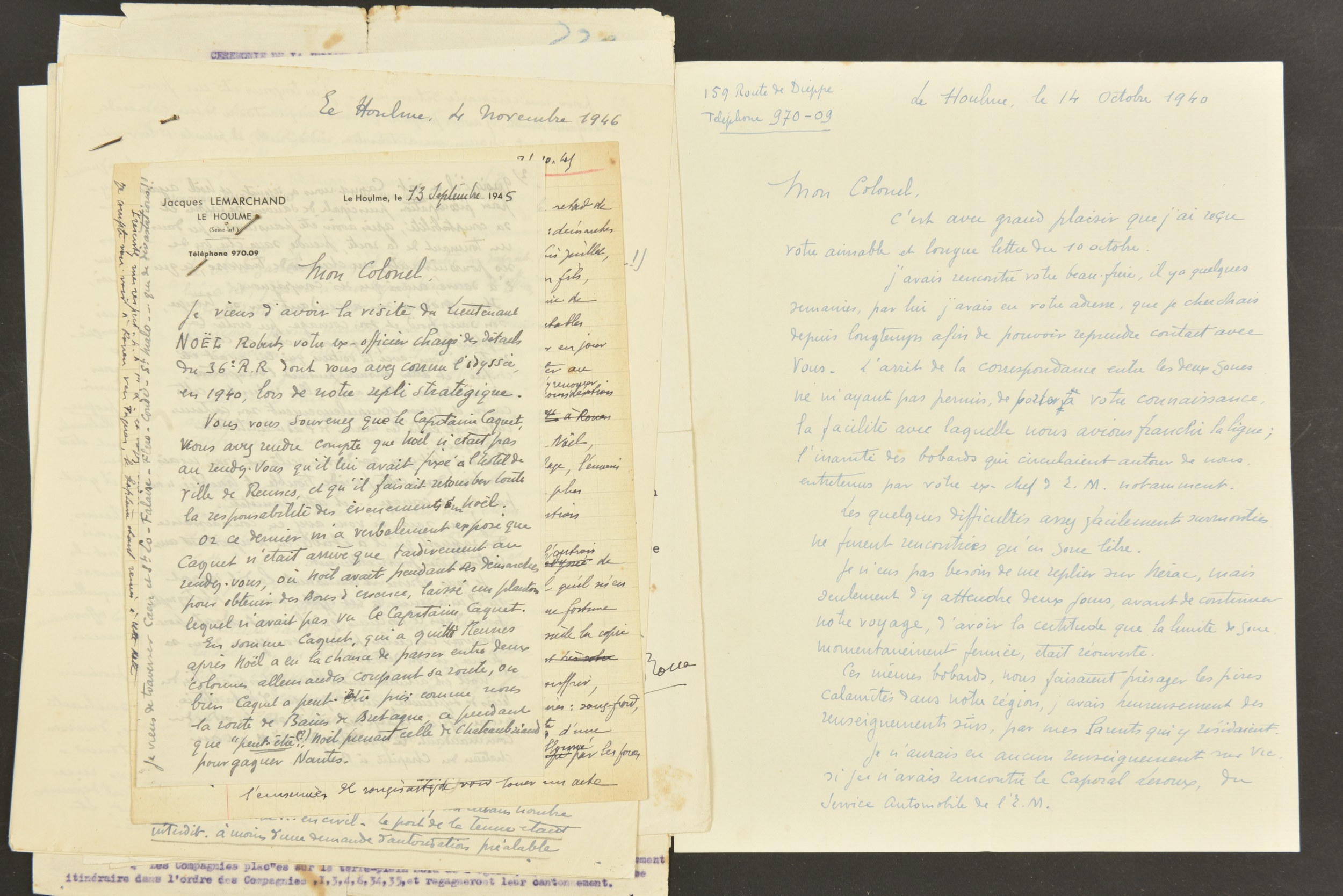 Journal de marche du 36ème régiment régional, Colonel Cottard Aiolfi