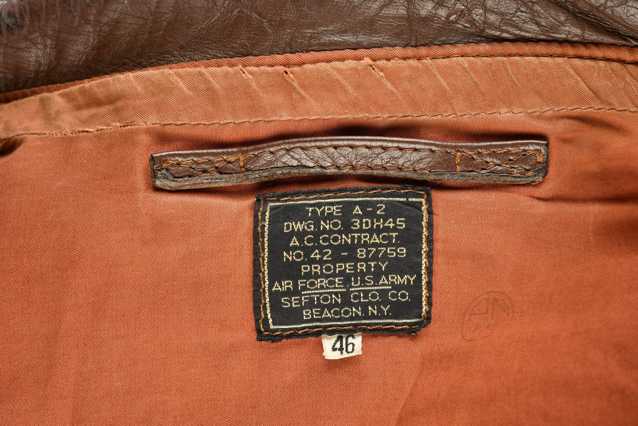 Blouson Aviateur Américain Seconde Guerre Mondiale Blouson type A-2. | Aiolfi G.b.r.