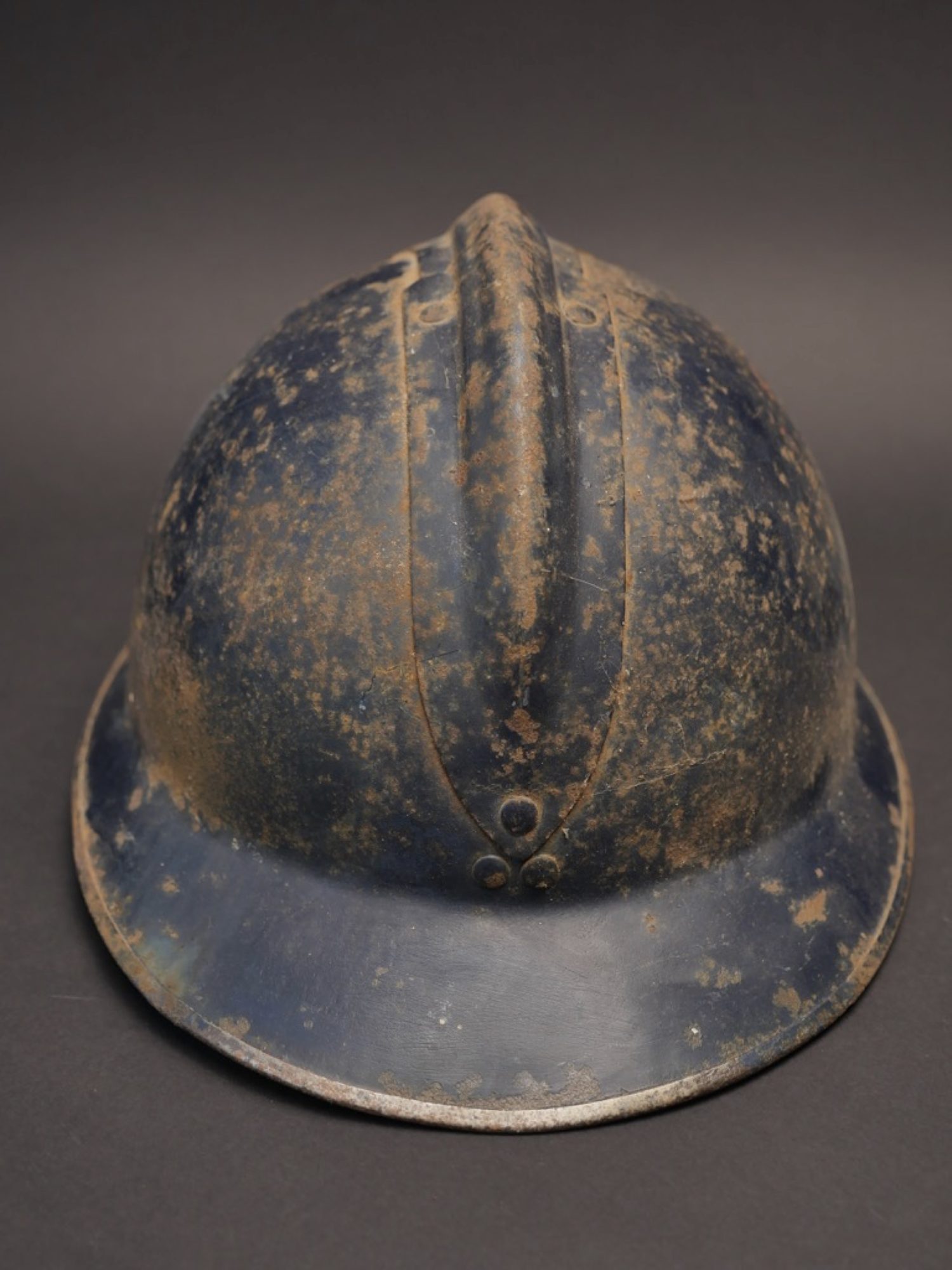Casque Pompier Antique Laiton Et Cuir - Finition Rouge - Taille ~68.5cm - Neuf