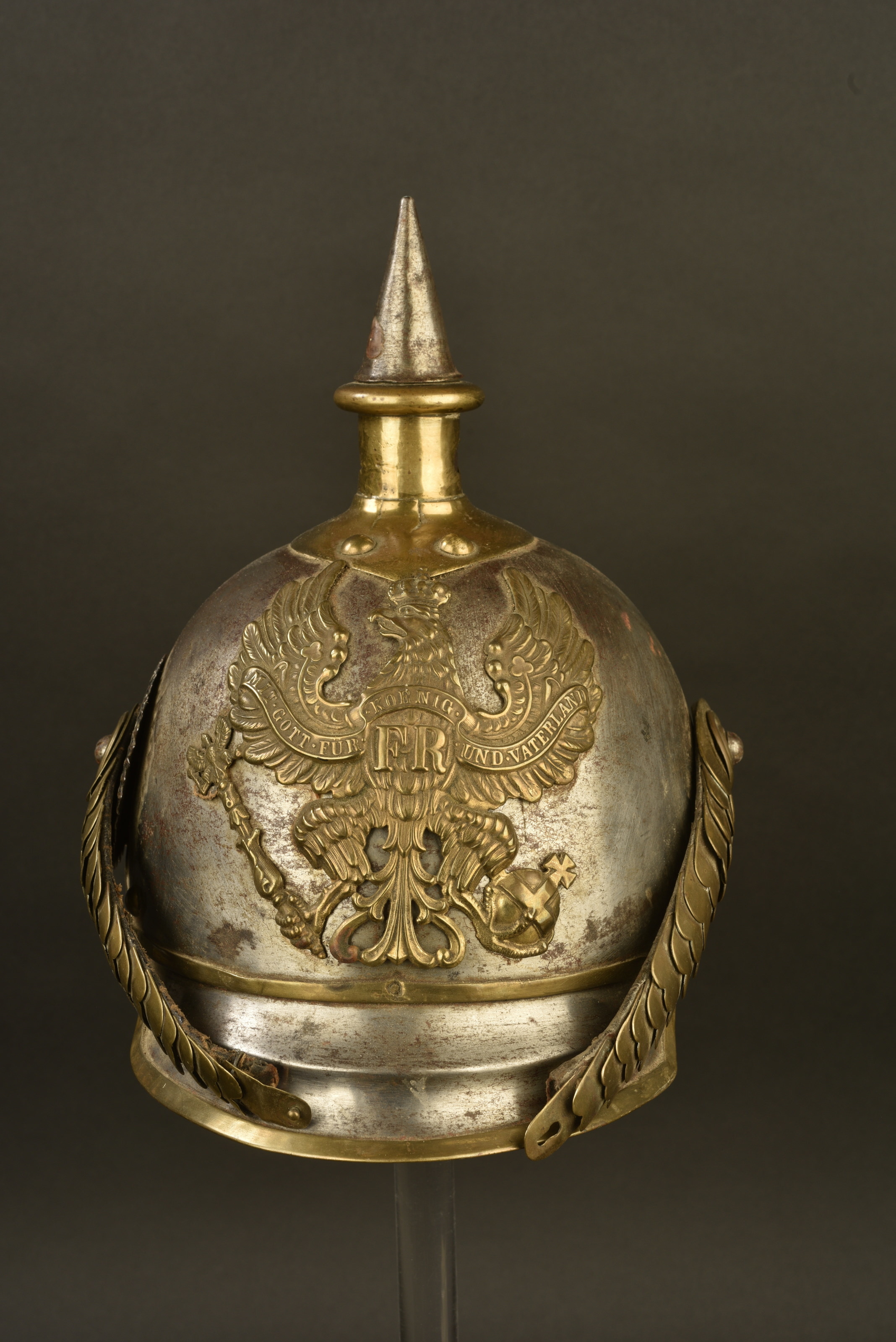 Casque à Pointe De Cuirassier Prussien Officier (époque 1816-1913) - Occasion, Fabriqué En Allemagne