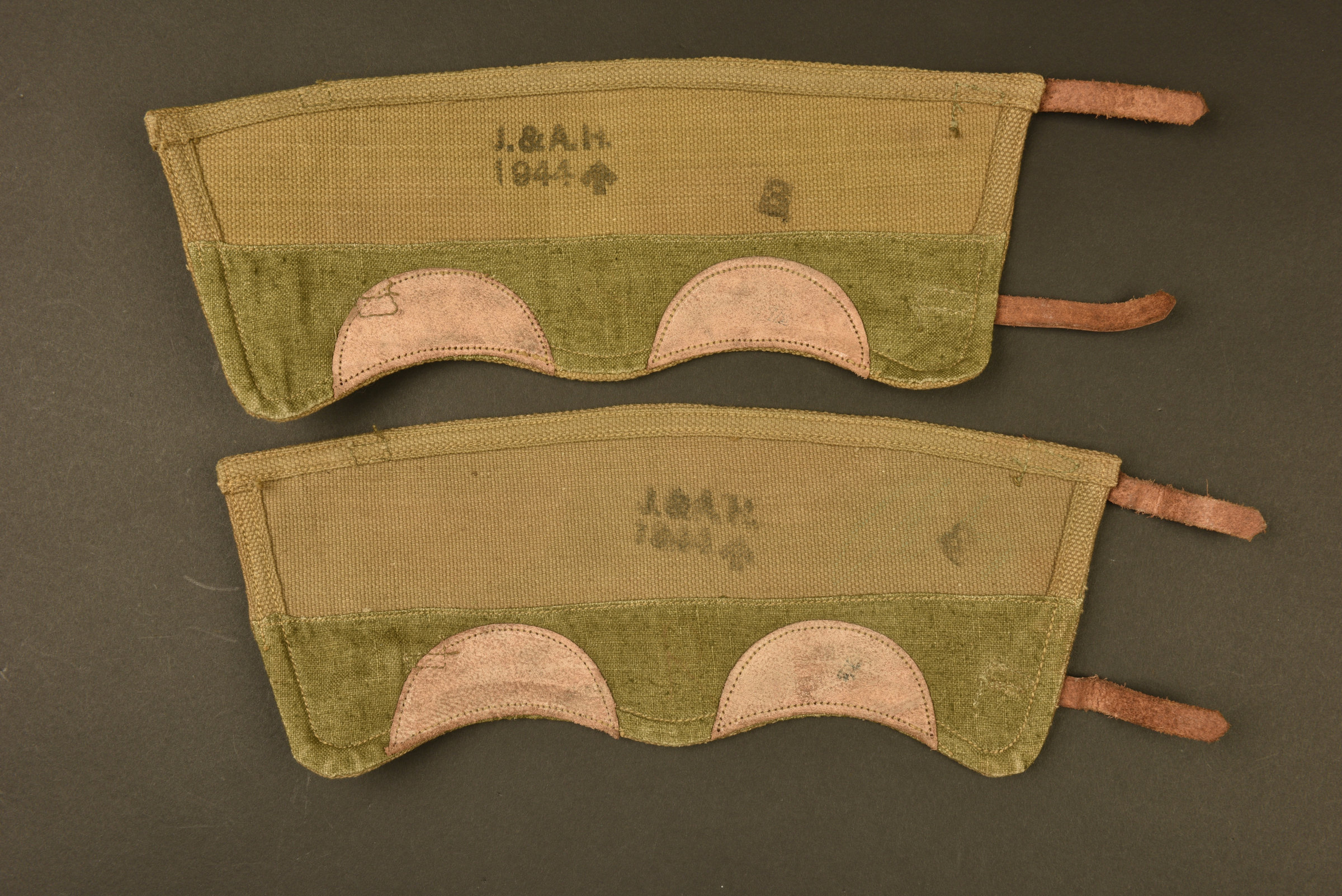 Guêtres Militaires D'origine US WWI - Toile Et Cuir, Taille 1 1/2, Monroe Leggin 1858