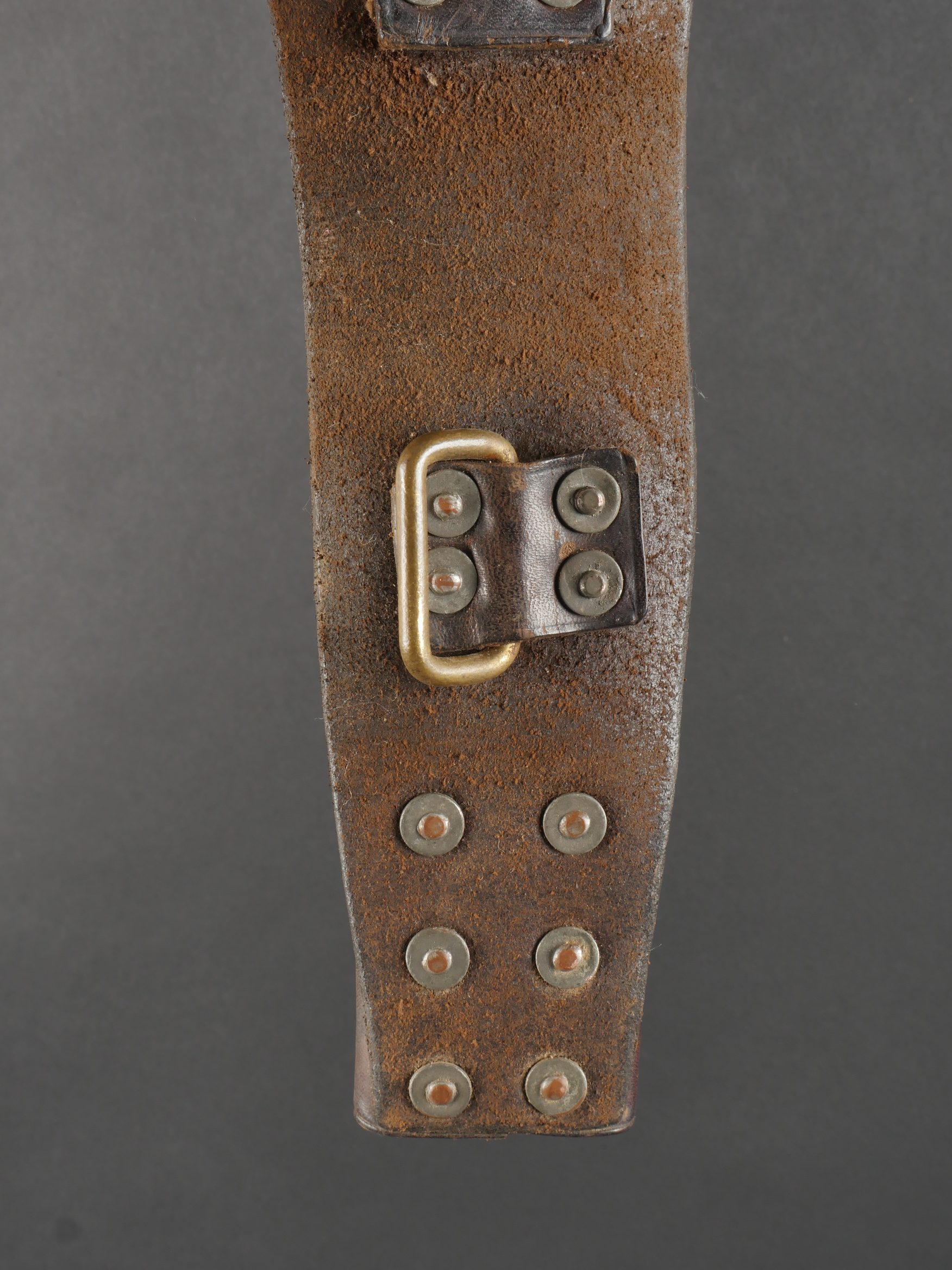 Tire-Bottes Militaire Anglais Ancien – Cuir Et Métal – Équipement Campagne