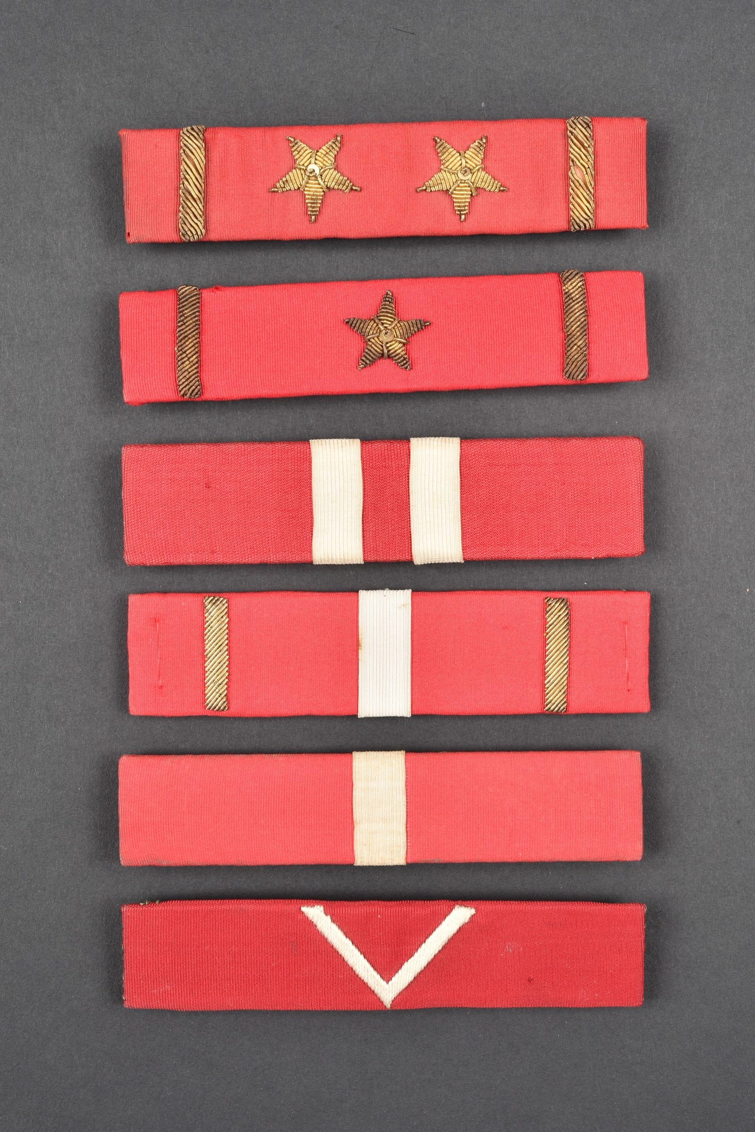 Ensemble de barrettes de grades. Aiolfi G.b.r.
