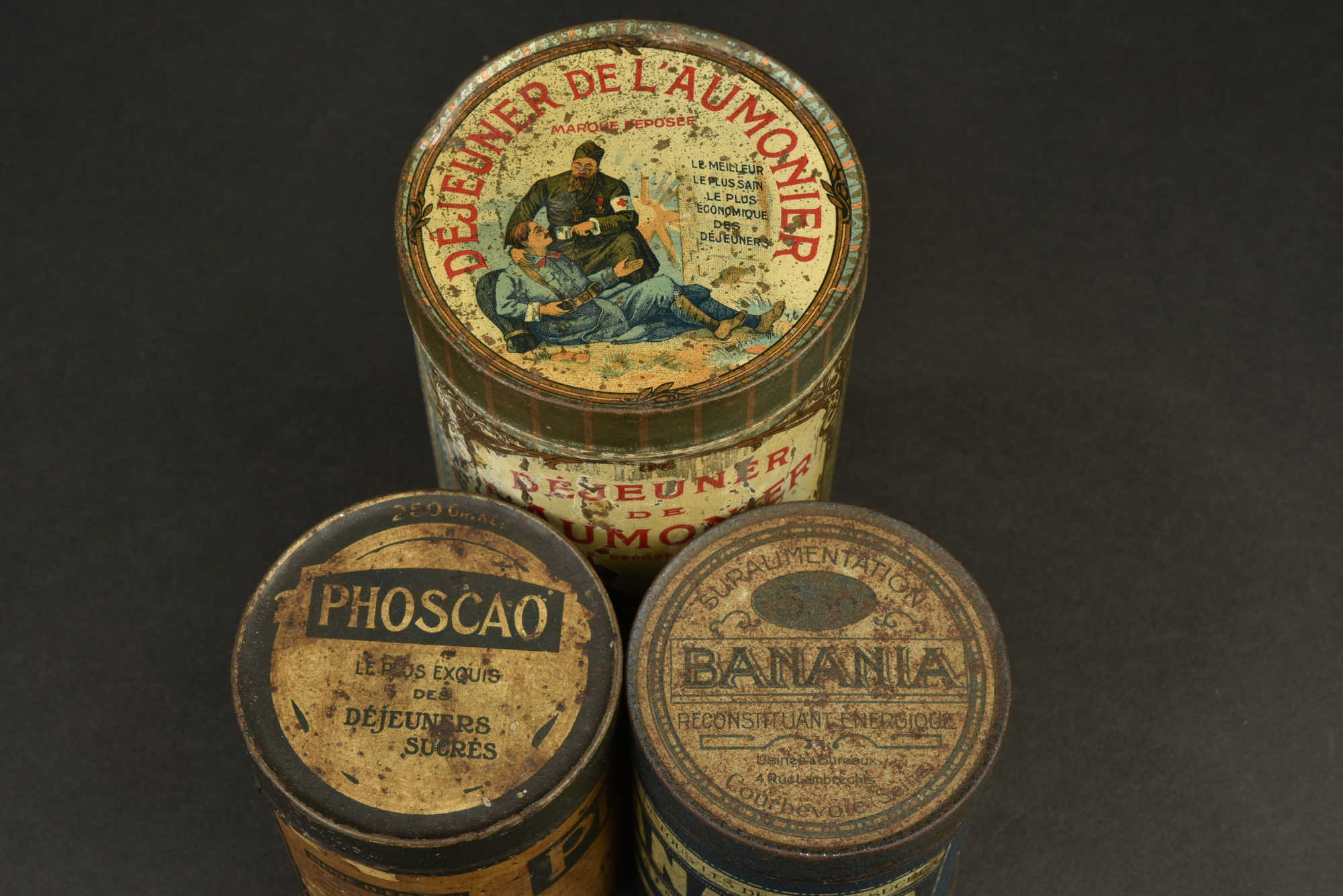 Ancienne Boîte à Biscuits En Tôle - Autorail Brun - Avant-guerre (état De Jeu)