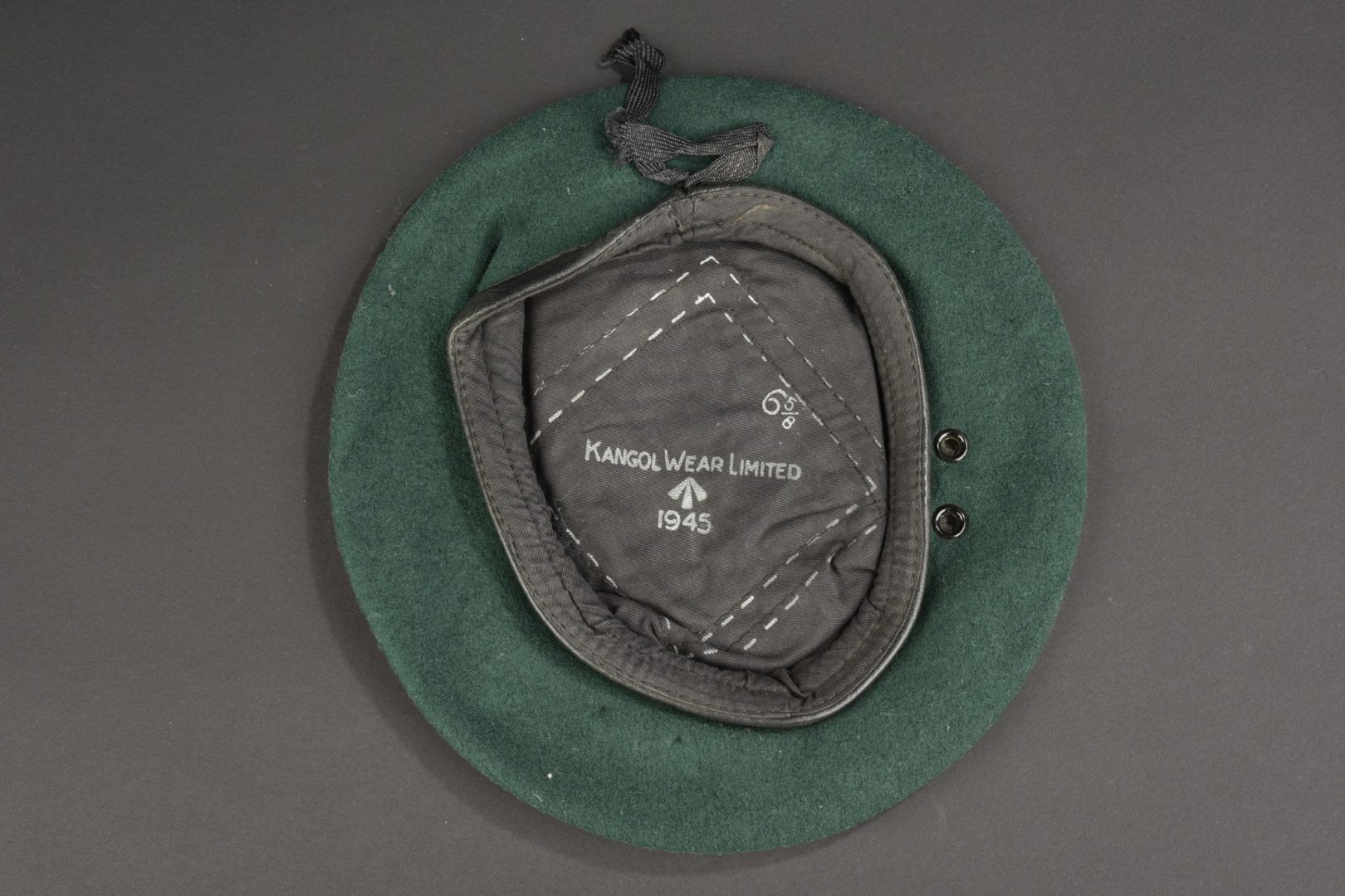 Béret Commando T.O.E. 100% Laine Fine - Béret Militaire Avec Porte-Insigne, Cuir Véritable, Légion Étrangère, Noir, Bleu Marine