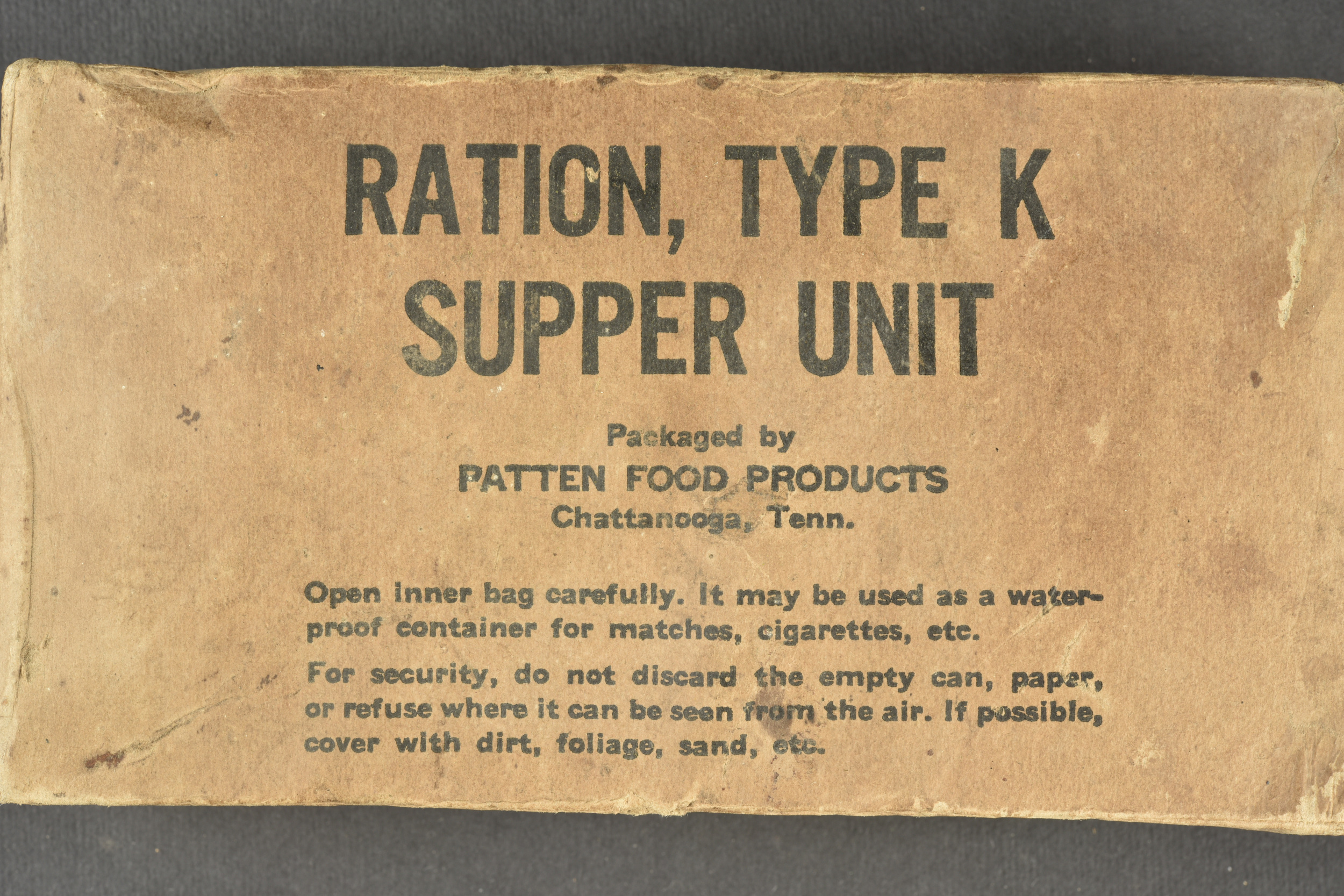 K Ration Component Label Emballage de Ration K. | Aiolfi G.b.r.
