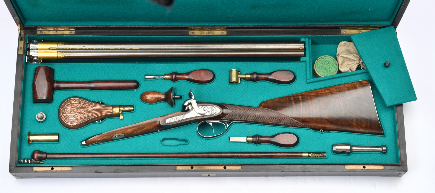 Beau fusil de chasse d'enfant 18e siècle transformé à percussion cal 20 -  Fusils à percussion (11291467)