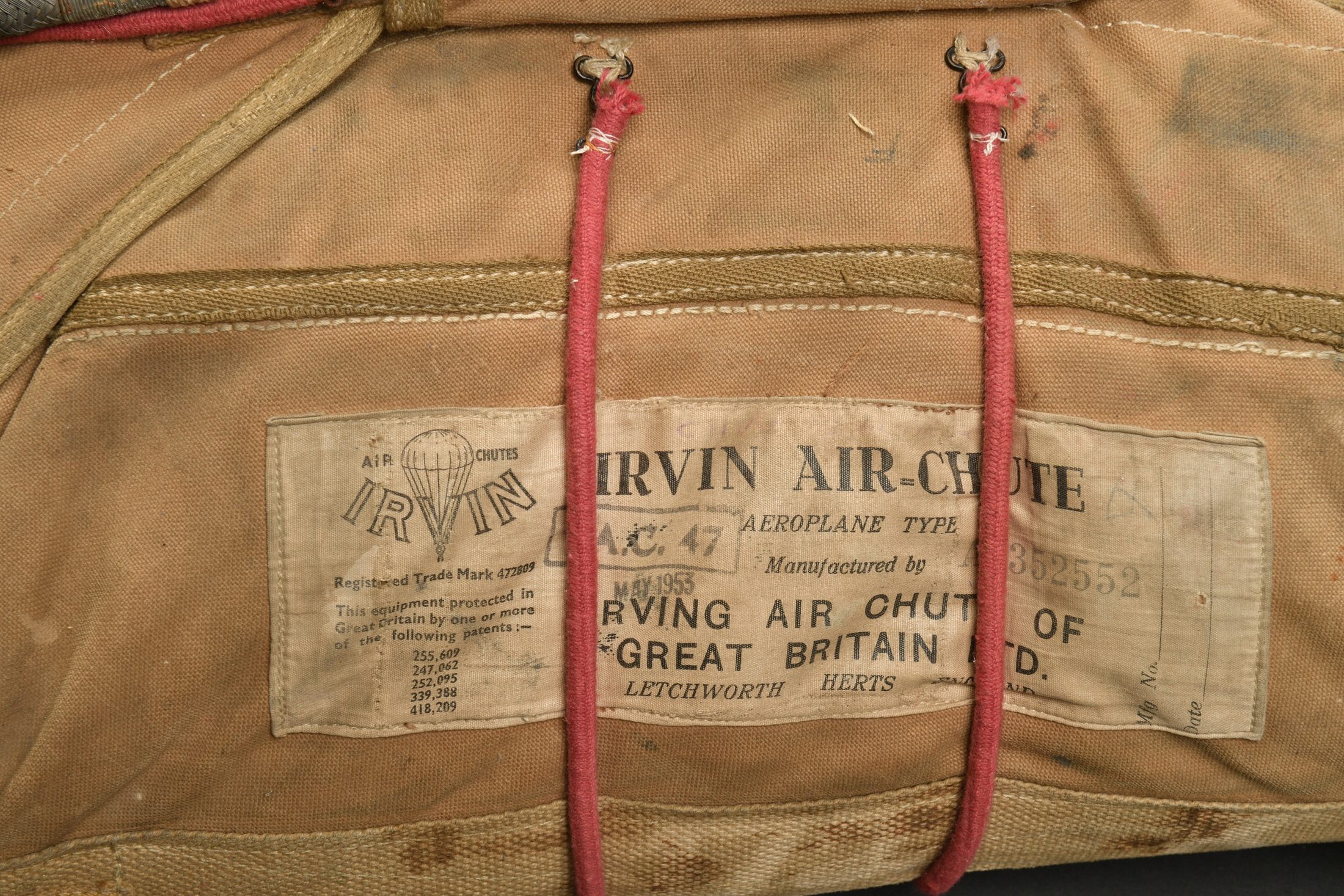 Ensemble Parachute Ex RAF Irvin LLP MK1 - Militaria