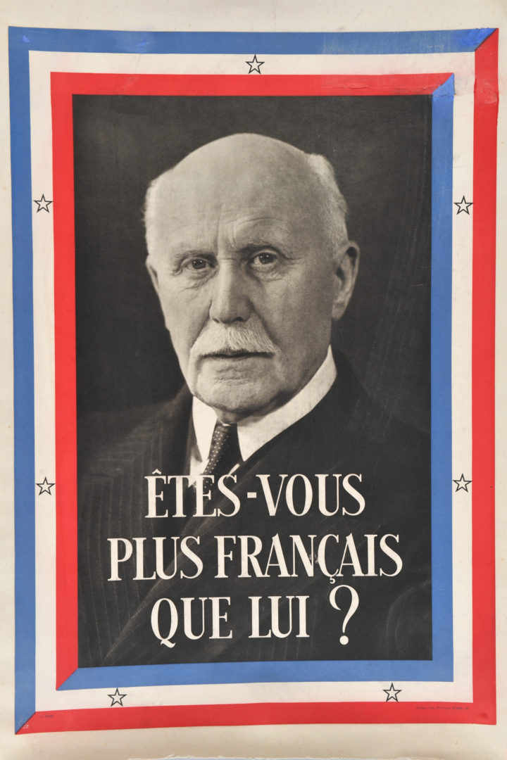 Affiche illustrée en couleurs de l'Etat français montrant la photo du Maréchal  PETAIN : | Aiolfi G.b.r.